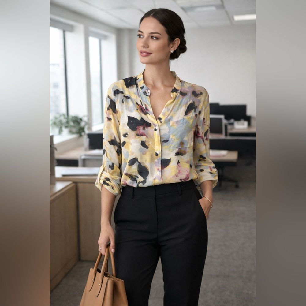 Zac & Rachel Multicolor Abstract Blouse
